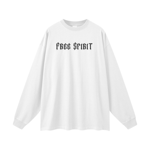 Freespiritsociety Long Sleeve White 100% Cotton Heavy weight material 320gsm