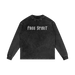 Freespiritsociety Acid Washed Long Sleeve Black 100% Cotton Heavy weight material 320gsm